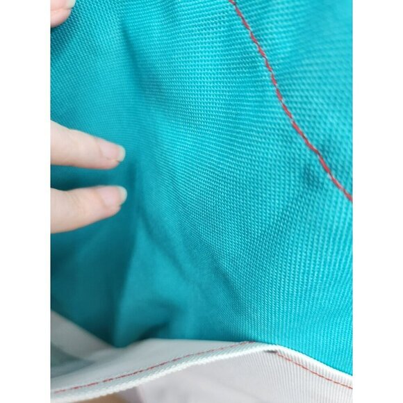 Chicken Salad Chick Tote Bag With Red Handles & Logo 19" x 13" - Picture 3 of 6